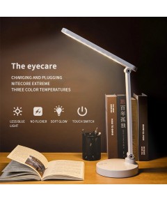 Şarjlı 40 Led Çalışma Okuma Işığı Kademeli Masa Lambası Ayarlanabilir Renk Tonu Ve Parlaklık