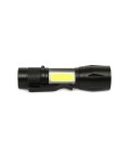 PD-2115  Şarjlı Metal Yağmur Suyu Geçirmez Xpe + COB Led'li El Feneri 