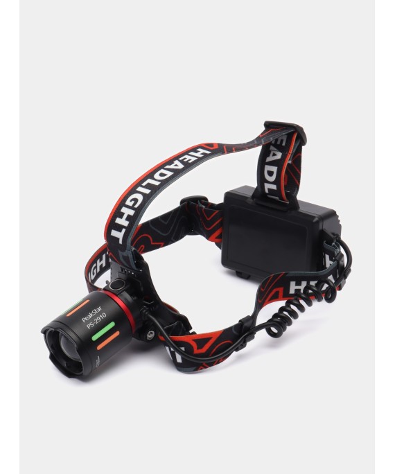 PeakStar PS-2910 Şarjlı Profesyonel Zoomlu Kamp Avcı Balıkçı Kafa Lambası Feneri