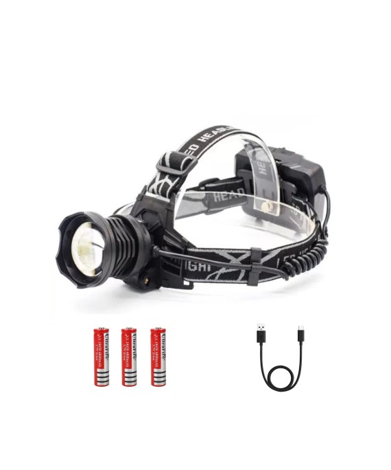 Ps-8090 10000 Lümen Xhp90 Led Şarj Edilebilir Güçlü Profesyonel Kafa Lambası