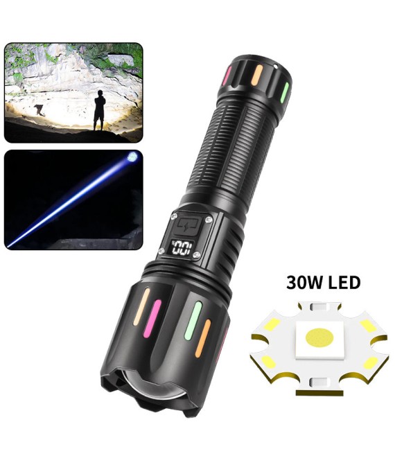 PeakStar Ps-9954 30w Zoomlu Led Powerbank Özellikli Şarjlı Profesyonel El Feneri