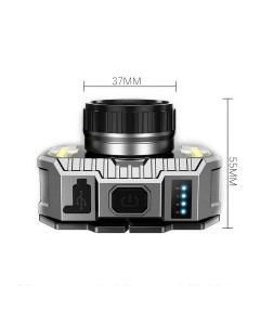 PS-010 800 Lümen Zoomlu Şarj Göstergeli Cob LED Usb'li Şarjlı Kafa Lambası